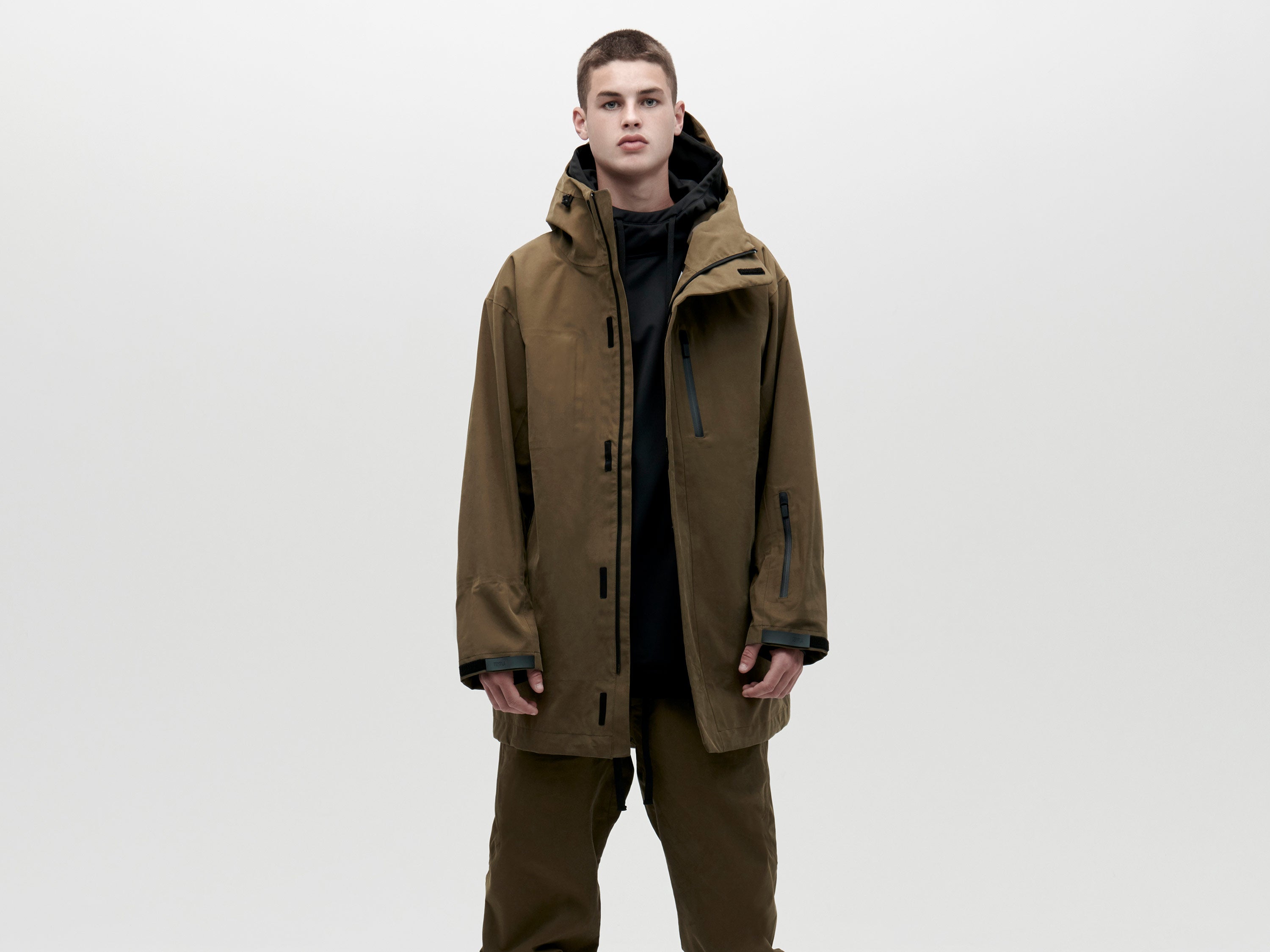 Temp 3/4 Shell Jacket - Olive Green