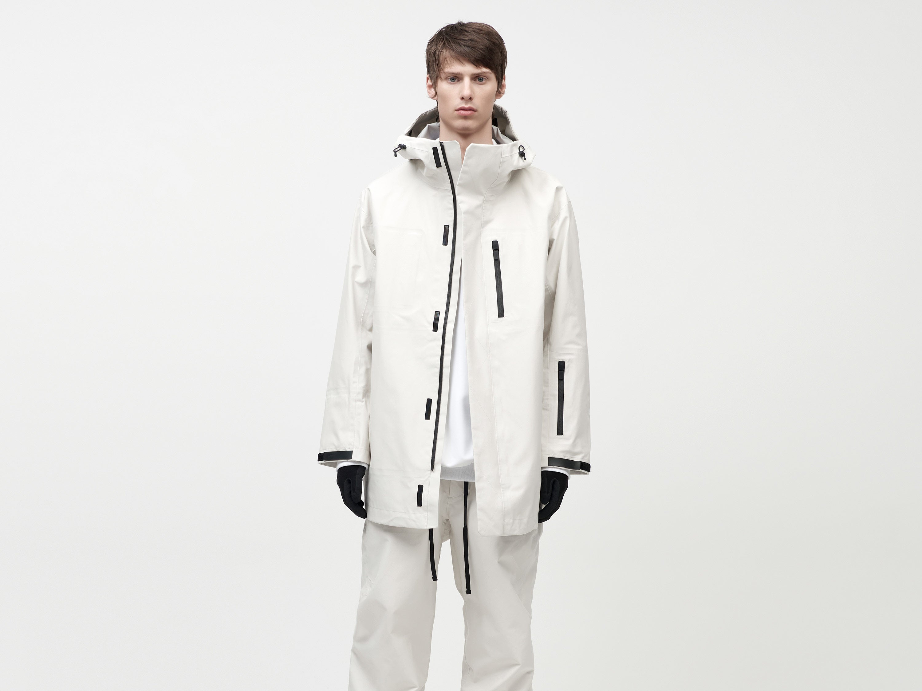 Temp 3/4 Shell Jacket - Stone White