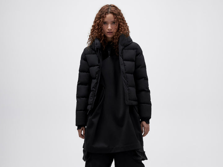 2L Bio Puffer Jacket Cropped – Black